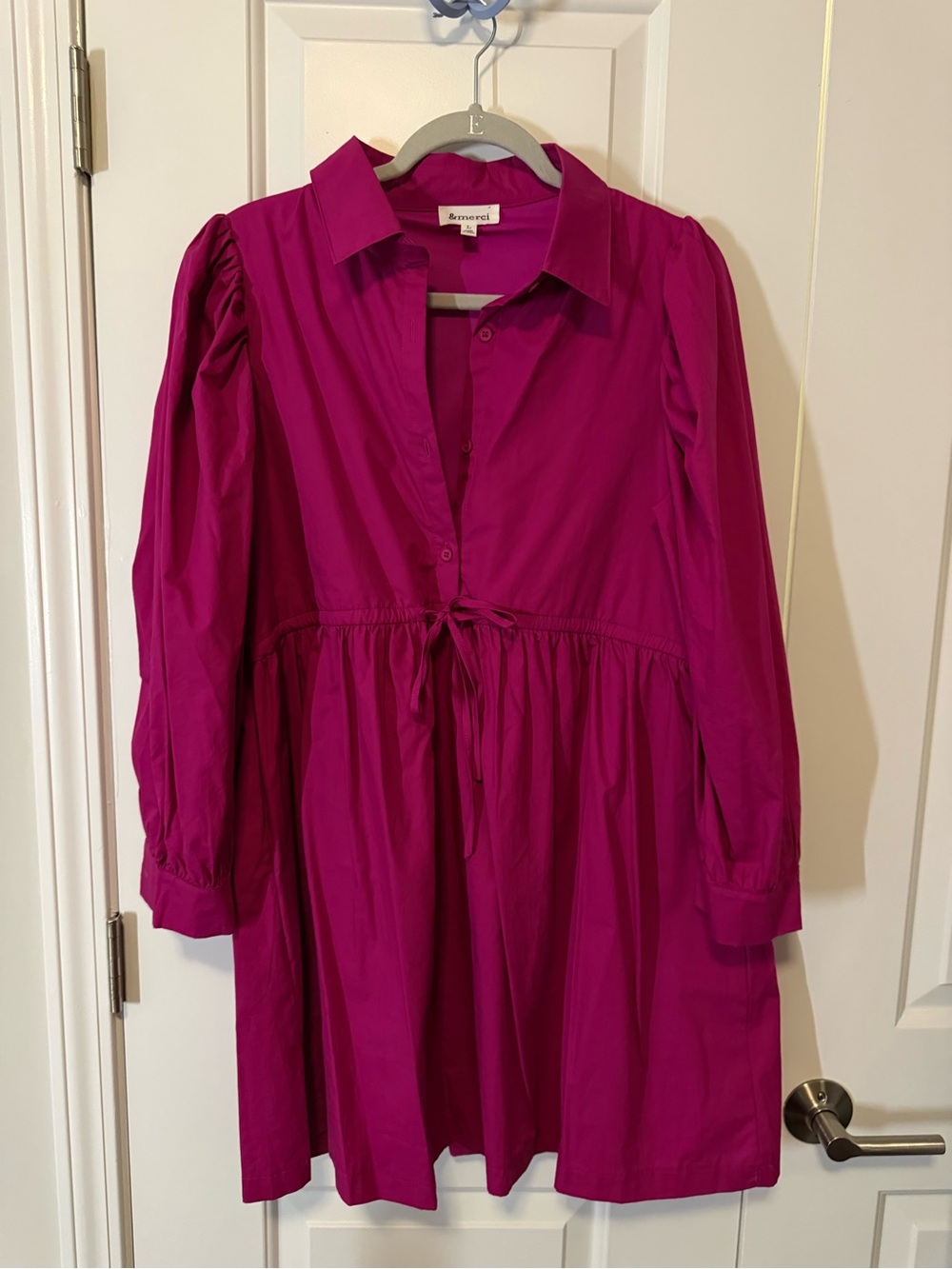 &MERCI Long Sleeve Button Dress - SIZE L